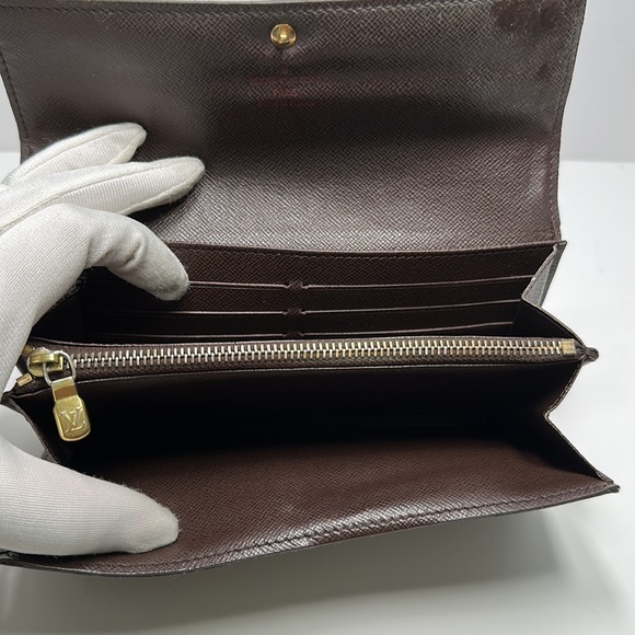 Authentic LOUIS VUITTON Sarah Wallet Damier Ebene - Picture 10 of 14
